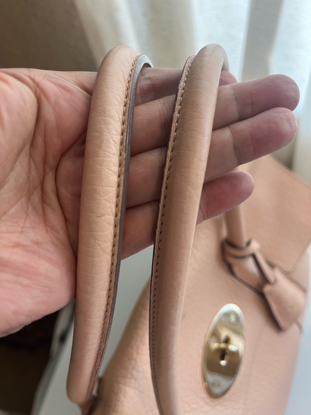 MULBERRY POWDER ROSE GRAINED LEATHER BAYSWATER - Picture 4 of 15